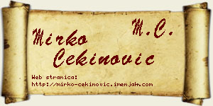 Mirko Cekinović vizit kartica